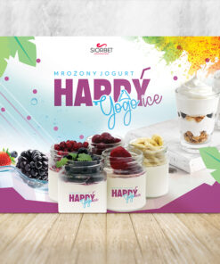 baner reklamowy mrożony jogurt happyice siorbet 200 x 150