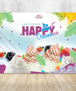 baner reklamowy lody soft włoskie 200 - 150 happyice siorbet