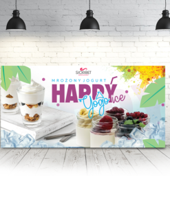 baner reklamowy mrożony jogurt happyice siorbet 100 x 50