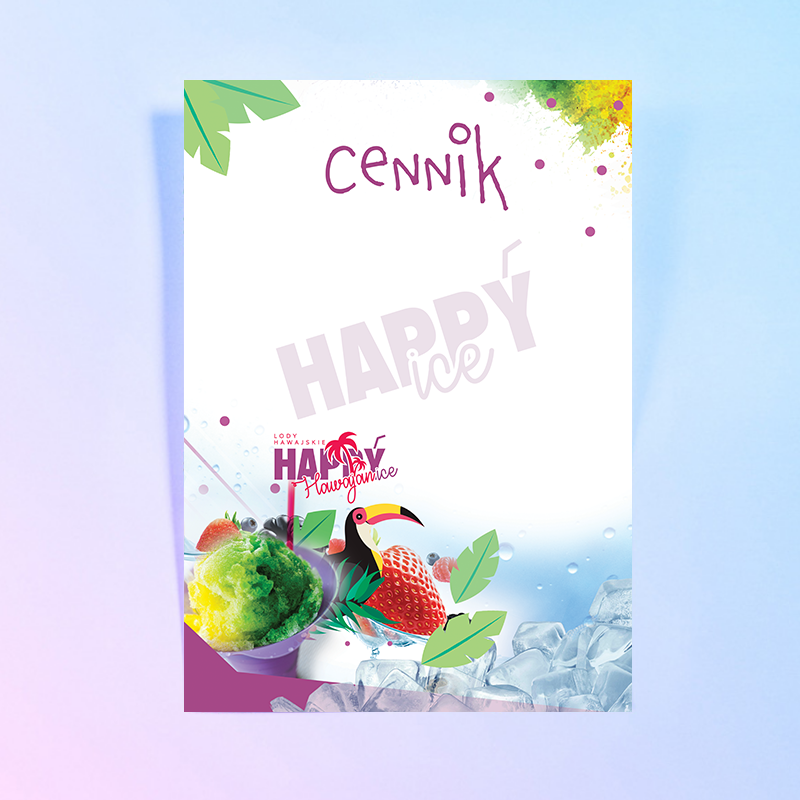 cennik lody hawajskie cennik do lodów hawajskich a3 laminowane