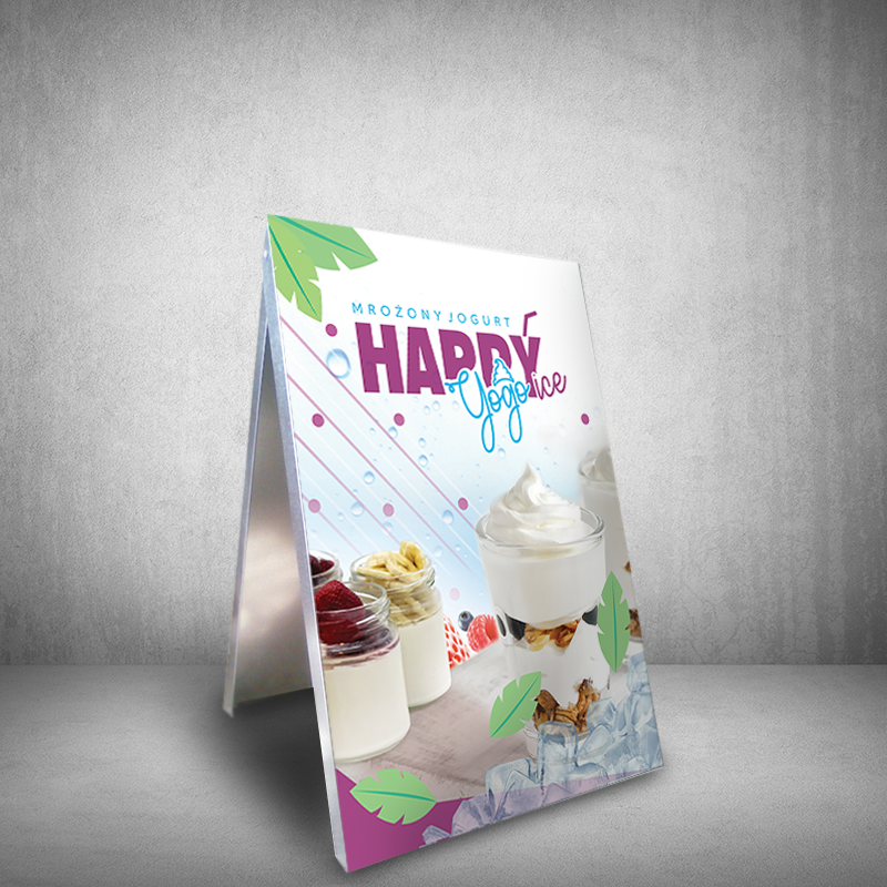 potykacz tablica reklamowa jogurt mrożony potykacz tablica reklamowa jogurt mrożony