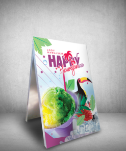 potykacz reklamowy lody hawajskie happy ice